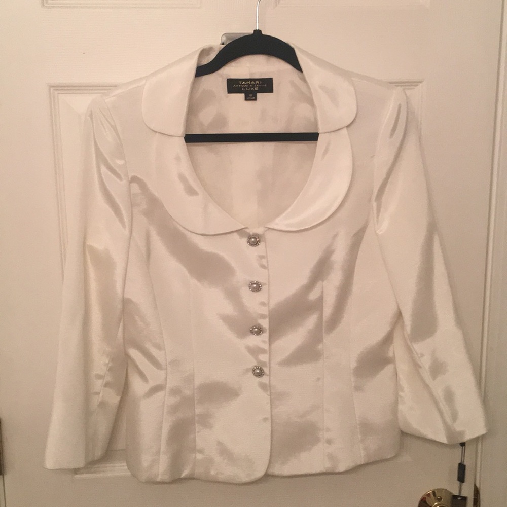 Tahari White Suit Jacket